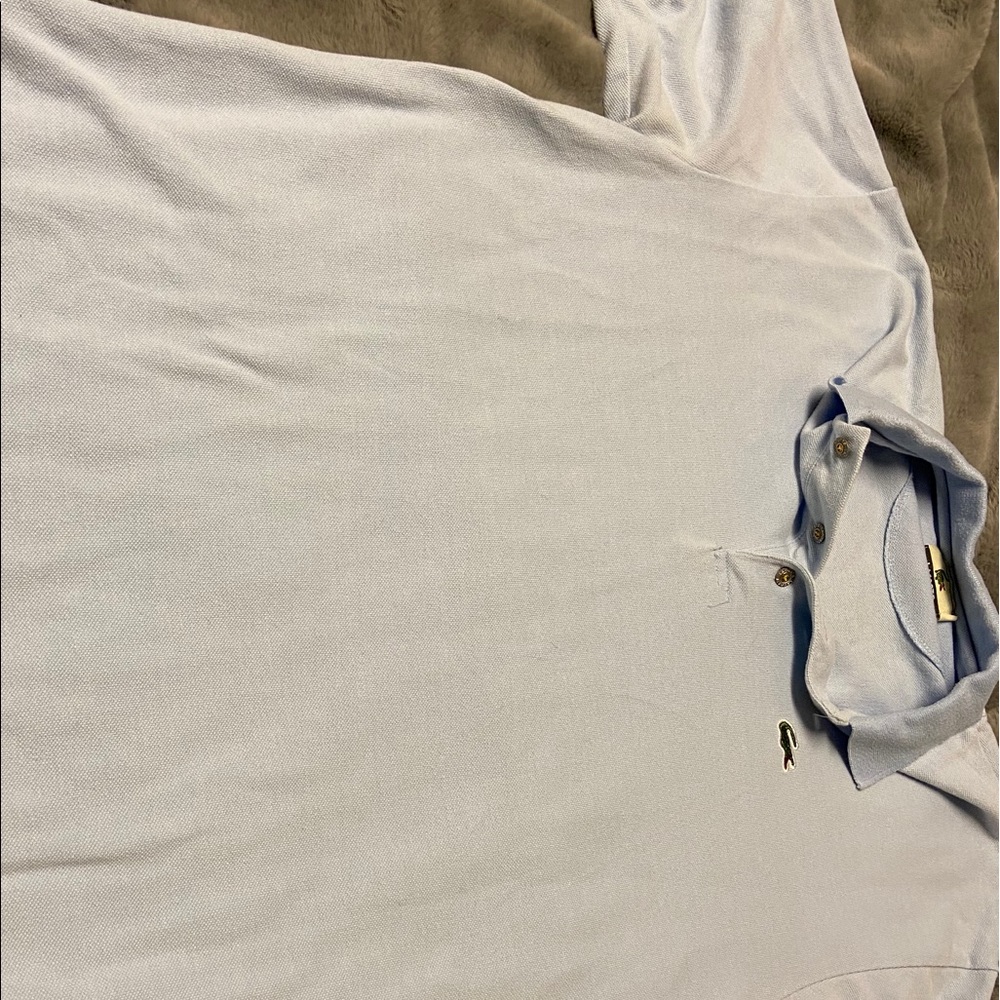 Lacoste light blue collared shirt